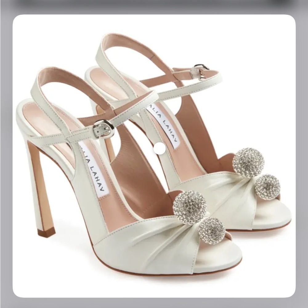 Galia Lahav diamond bedecked sling back sandals